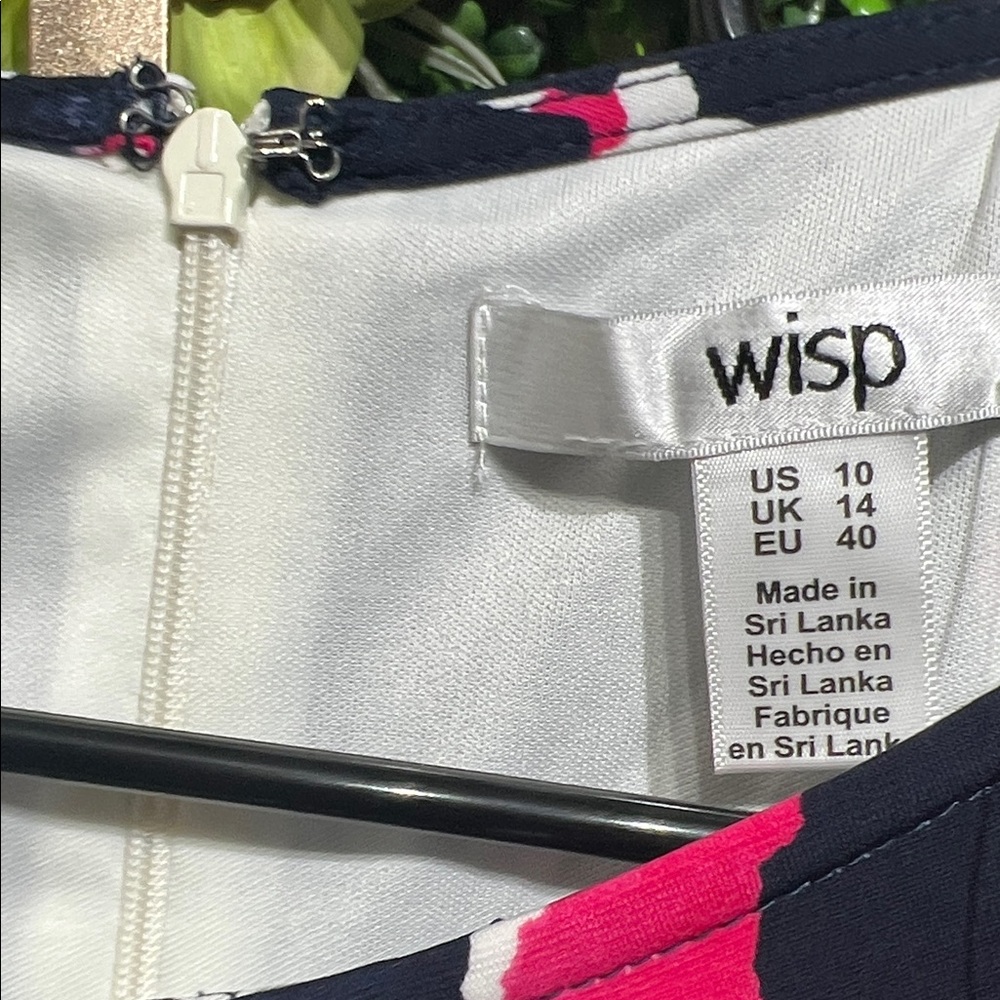 Wisp Ceena Jersey Navy Floral Sleeveless Midi Dress - Multicolor Floral size 10 - Picture 4 of 7